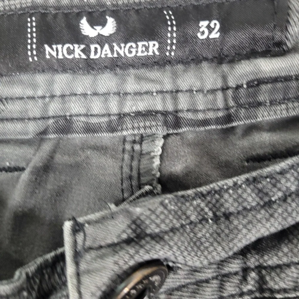 Nick Danger Cargo Shorts Mens 32 Grey Camo Tactical Relaxed Cotton Utility